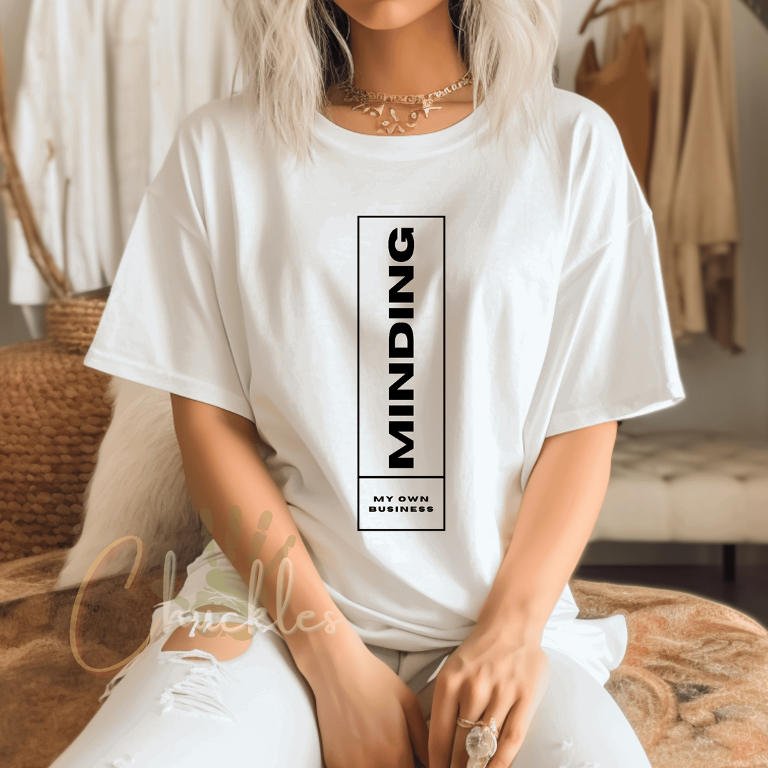 Minding my own business Unisex Softstyle T-Shirt