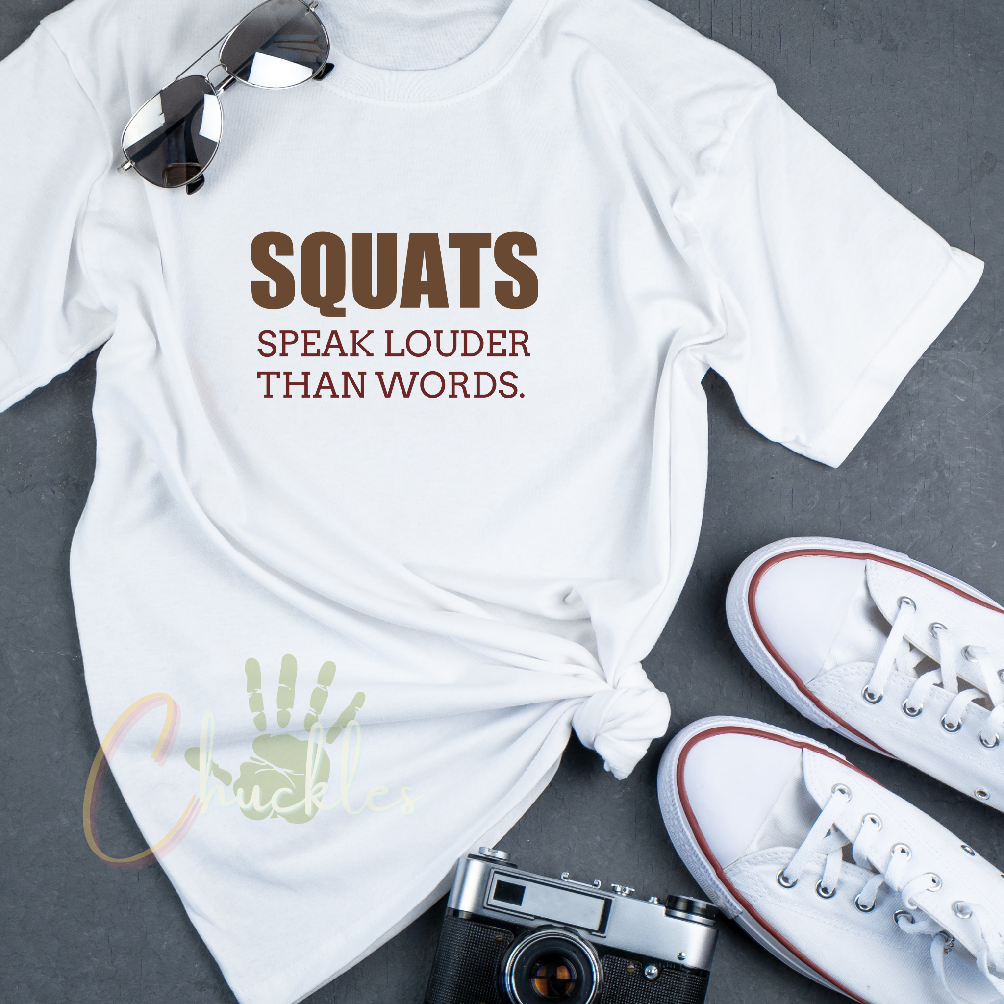 Squats speak louder than words softstyle T-shirt